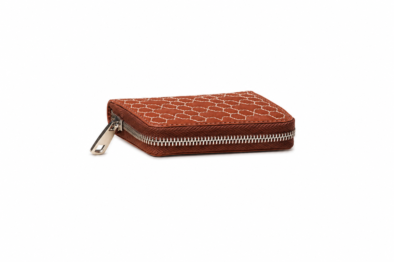 Embroidered Mini Zip-Around Purse